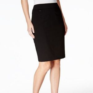 Calvin Klein black pencil suit skirt